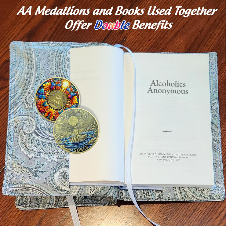 Delicate Sunflower Recovery 18 Year Sobriety Coin