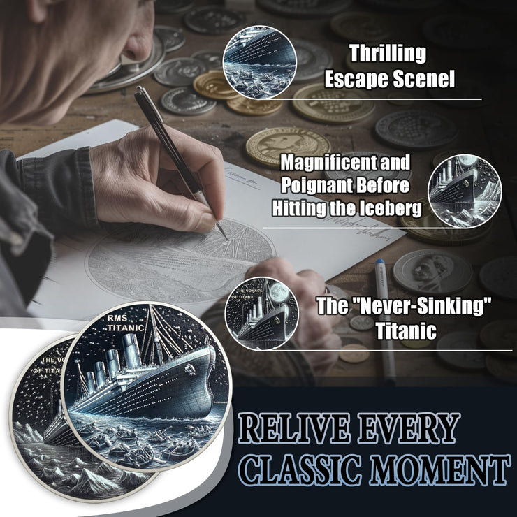 Titanic Cruise Artwork Never Sinking Cruise Ship Commemorative Coins