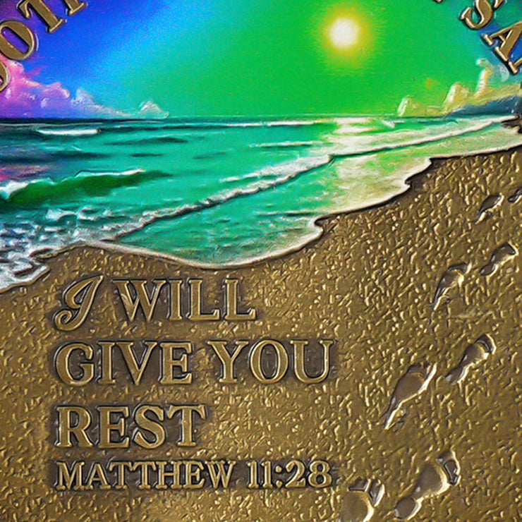 Beach Footprints Religious Coin