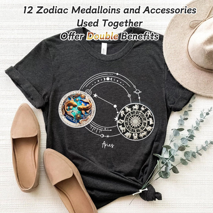 Cool Pisces 12 Zodiac Challenge Coin