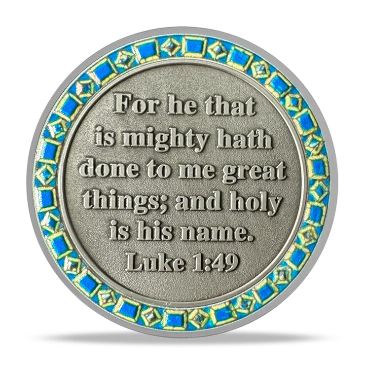 Inspirational Angel and Virgin Mary Annunciation Angel Religious Coin