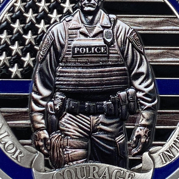 Heroic Police Law Enforcement Valor & Sacrifice Commemorative Memorial Coin