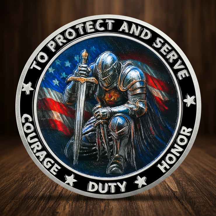 "Knights of Duty" Police Challenge Coin