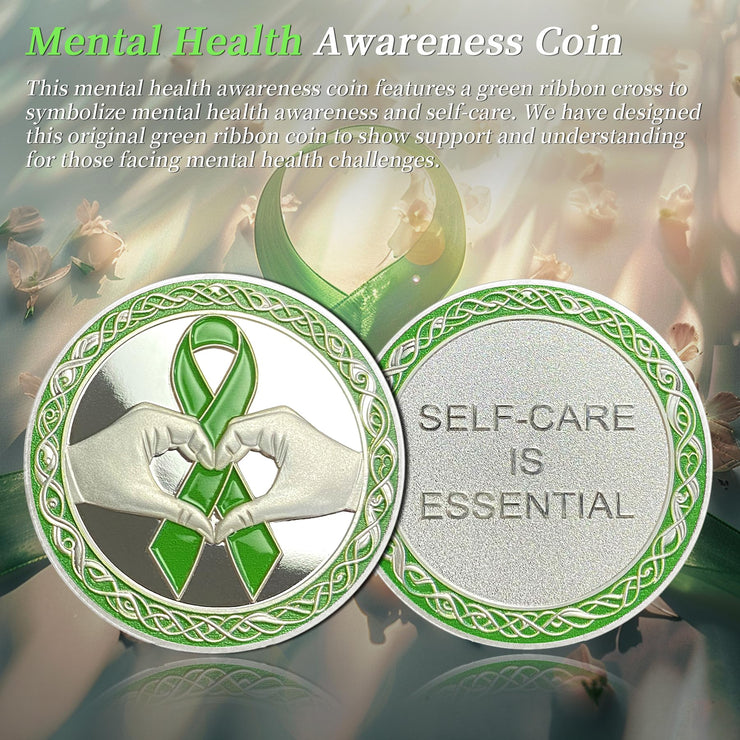 Original Green Ribbon Love Mental Health Awareness Coin