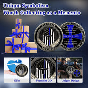 Law Enforcement Officers Thin Blue Line Police Challenge Coin