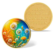 Dandelion Sunlight Design Sobriety Coin