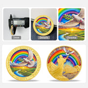 Rainbow Ark Dove Religious Coin