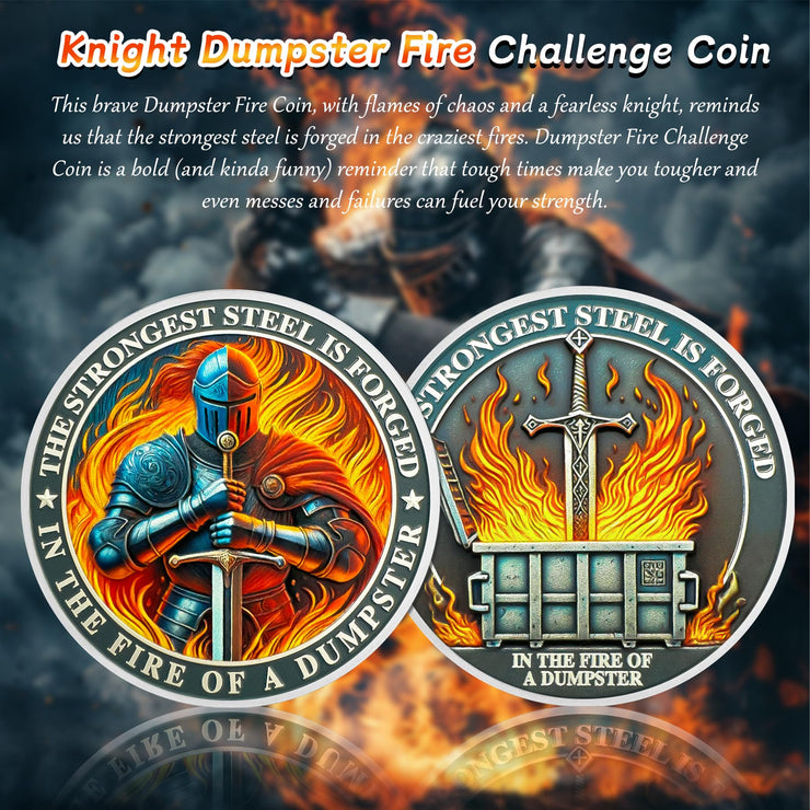 Knight Dumpster Fire Challenge Coin