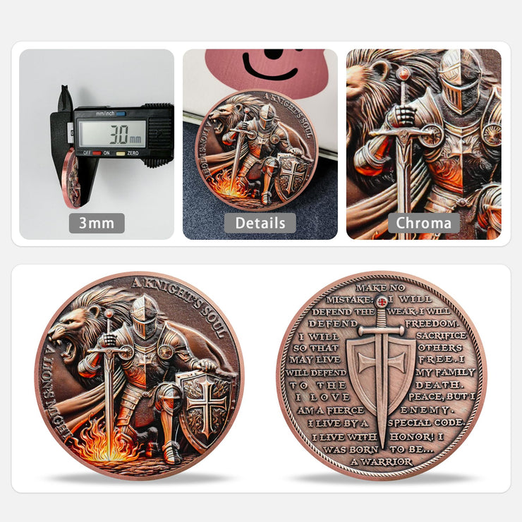 Knight and Lion Challenge Coin