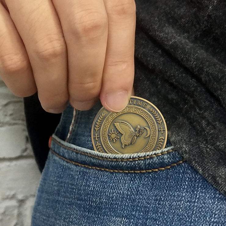 Your Time is Limited Inspirational Stoicism Memento Mori Coin