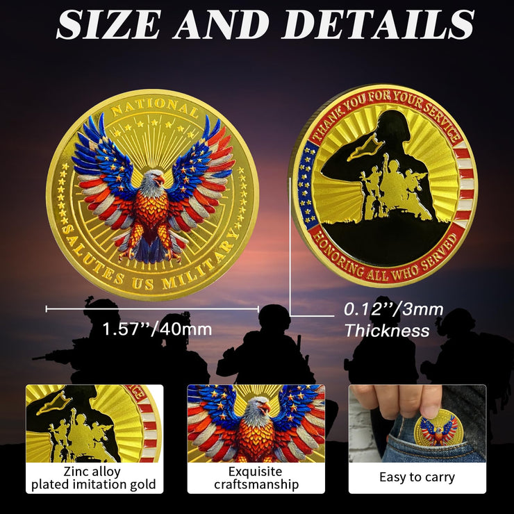 National Salutes US Military Veteran Challenge Coins