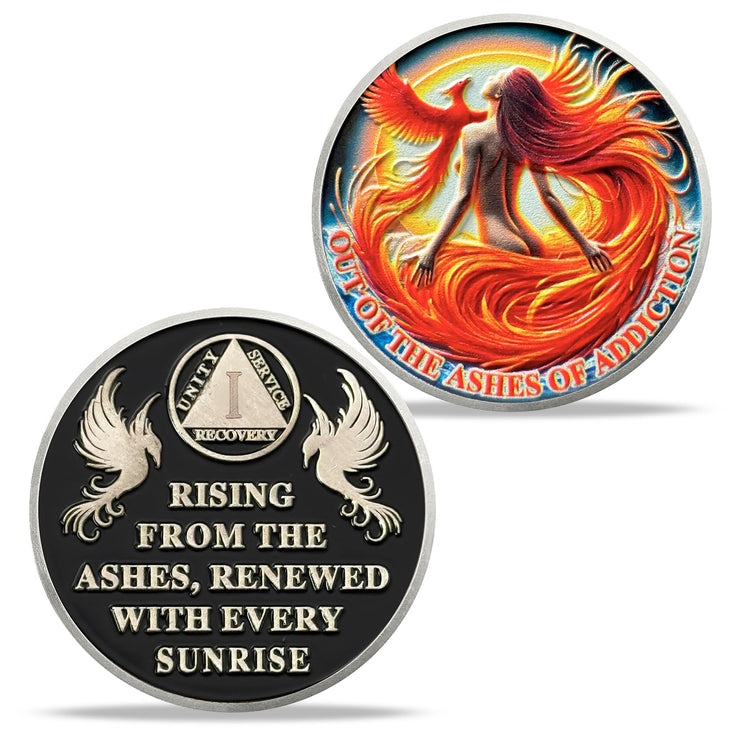 Phoenix Woman Sobriety Coin