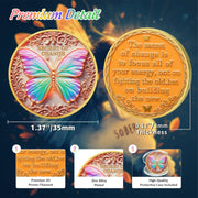 Recovery Vibrant Butterfly Secret of Change Sobriety Coin