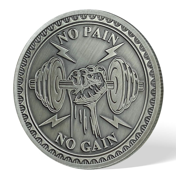 No Pain No Gain Inspiring Coin
