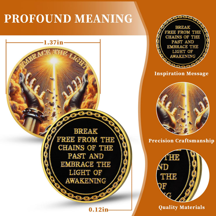 Breaking The Shackles Affirmation Sobriety Coin