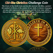 Chi-Rho Christian Challenge Coin