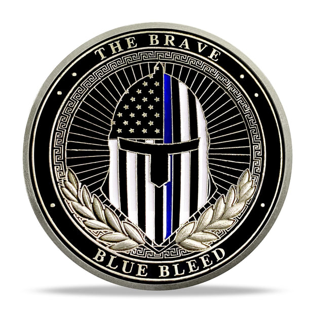Law Enforcement Officers Thin Blue Line Police Challenge Coin