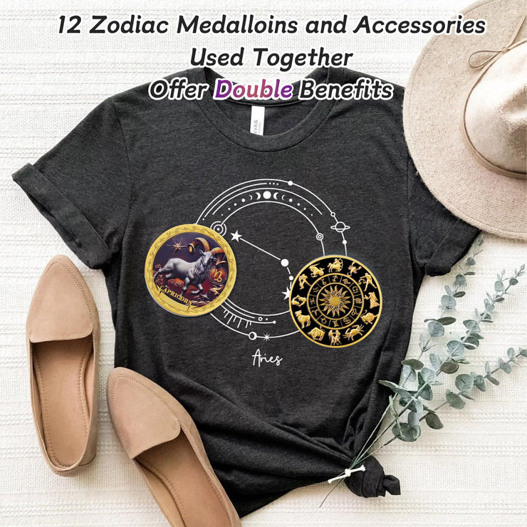 Capricorn 12 Zodiac Protective Talisman Challenge Coin