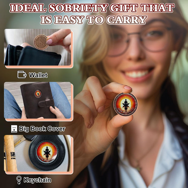 Sea Surface Meditation Sobriety Coin