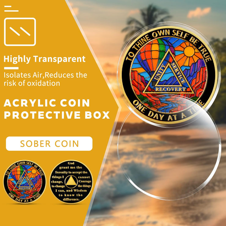 Hot Air Balloon Valley Sobriety Coin