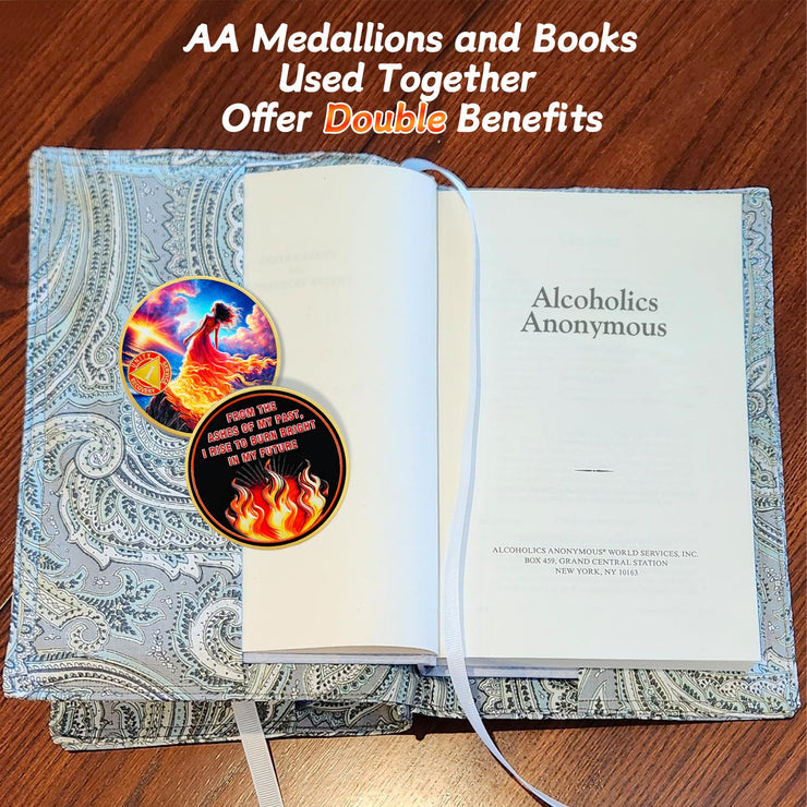 Personalized Rising from The Ashes One Year Reborn Fairy Sobriety Coin