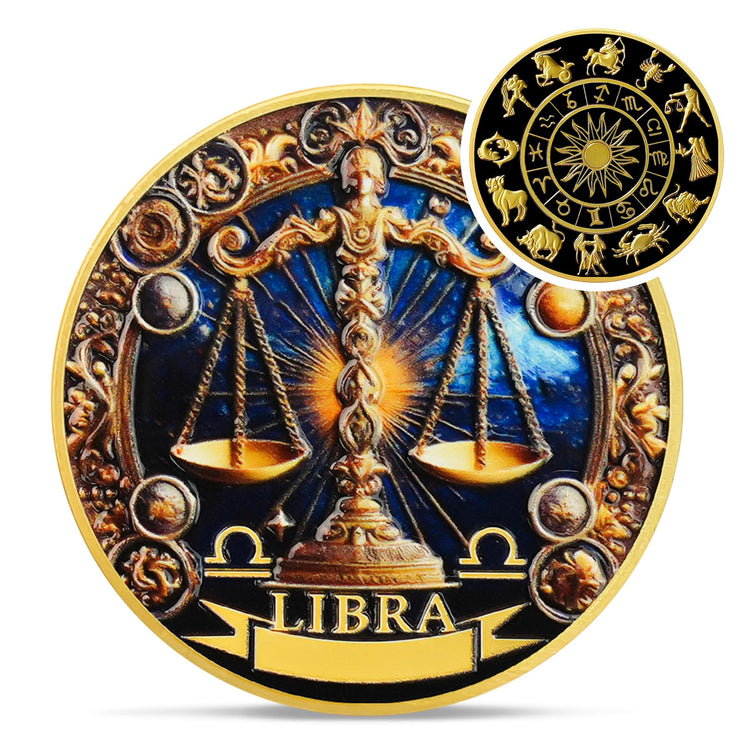 Libra 12 Zodiac Challenge Coin