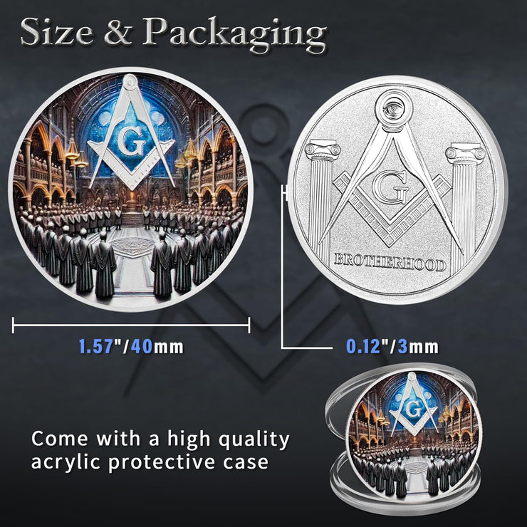 Masonic Brotherhood Masonic Challenge Coin