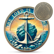 The Lord is My Rock Christian Challenge Coin