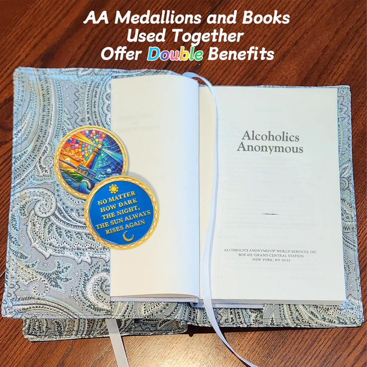 Sun and Moon Lighthouse Recovery Addiction Sobriety Coin