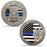 AtSKnSK Saint Michael Police Prayer Coin Patron Saint of Police Officers Police Law Enforcement Challenge Coin (Police Couple, 1)
