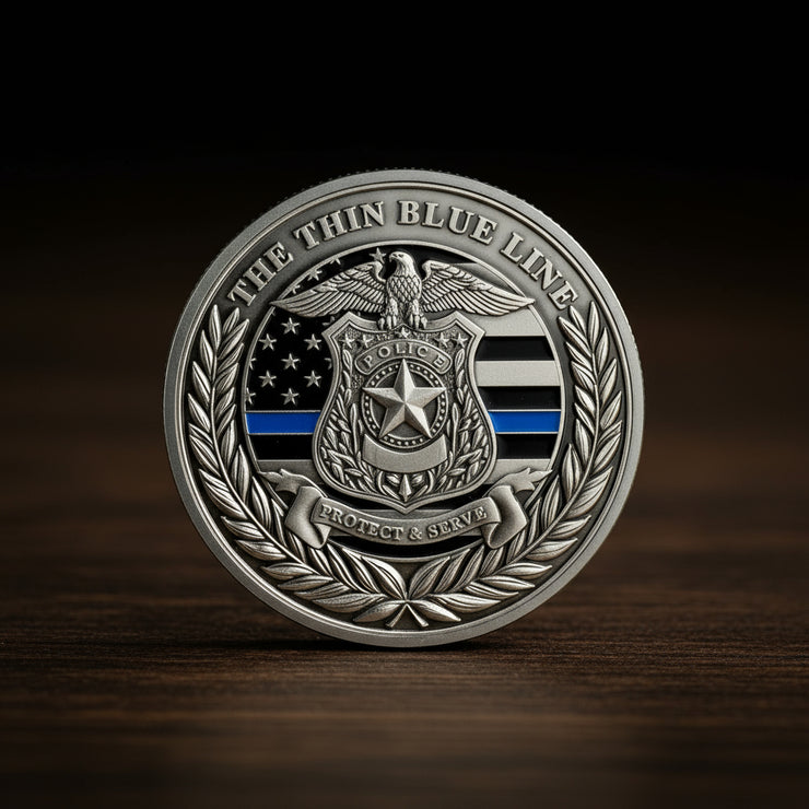 AtSKnSK Saint Michael Police Prayer Coin Patron Saint of Police Officers Police Law Enforcement Challenge Coin (Police Couple, 1)