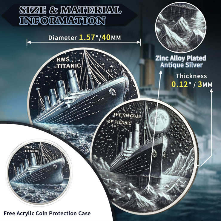 Titanic Cruise Artwork Never Sinking Cruise Ship Commemorative Coins