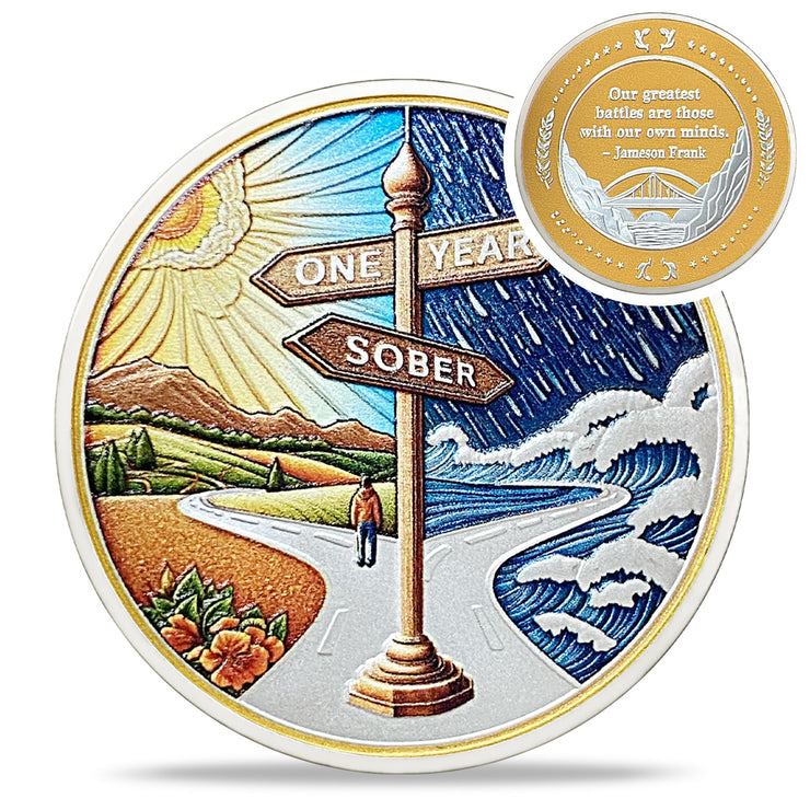 1-10 Years Celebrate Recovery Addicts Sobriety Coin