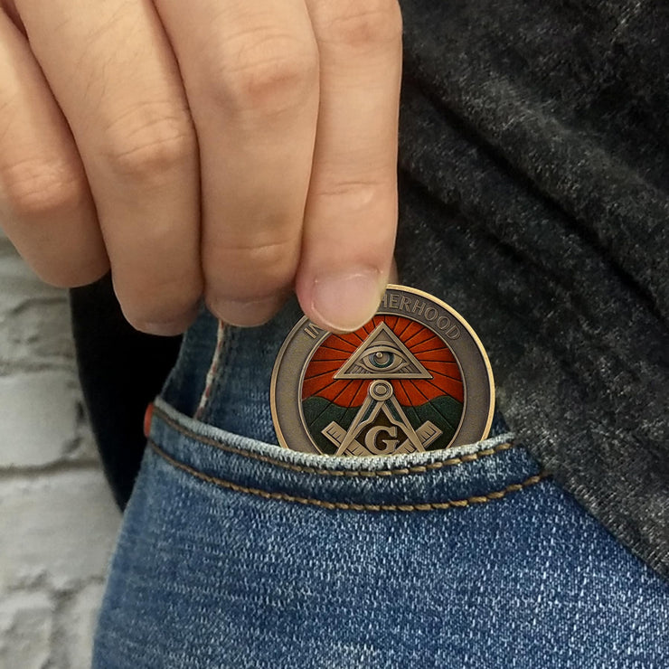 Fidelitas Veritas Fiat Lux Masonic Commemorative Coin