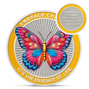 Pink Recovery Butterfly Sobriety Coin