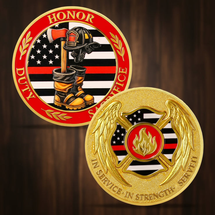 First Responder Firefighter Challenge Coin
