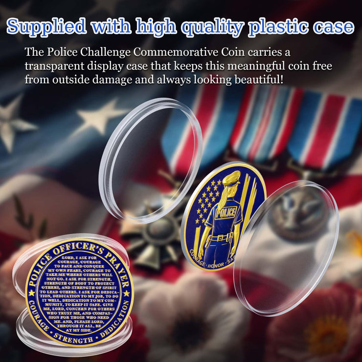Female Police Officer's Back View Challenge Coin