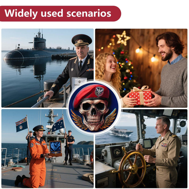 Memento Mori Coin Skull Coin Challenge Coin for Veterans