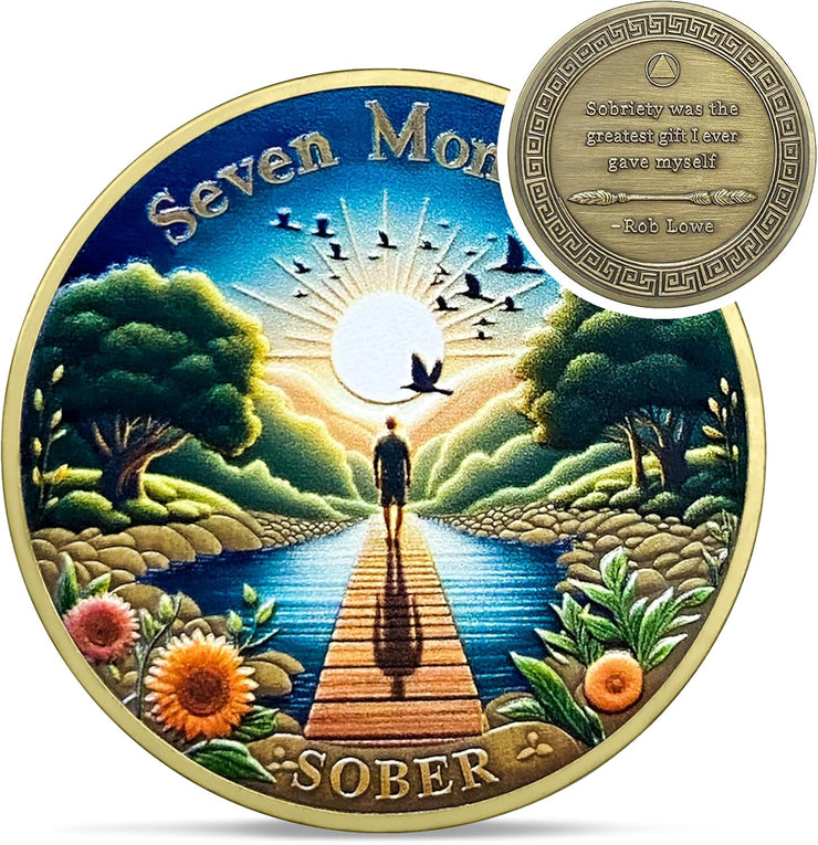 1-12 Months Recovery Addiction Celebrate Living Clean Sobriety Coin