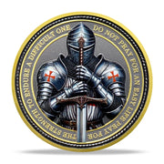 Steel Helm Knight Cross Challenge Coin