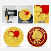 Mother and Daughter Heart Challenge Coin