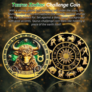 Taurus 12 Zodiac Challenge Coin