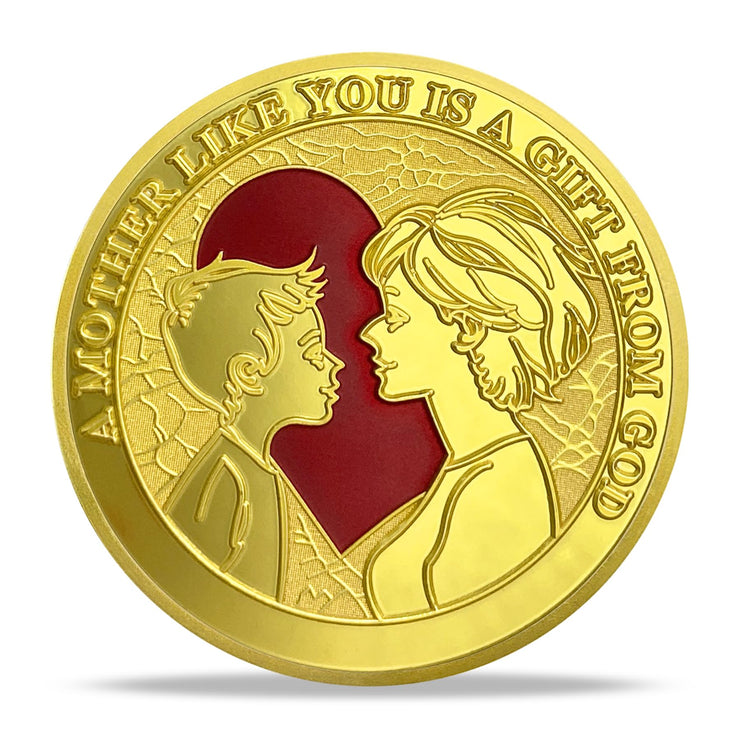 Mother and Son Love Coin I Love You Mom Coin