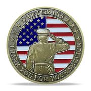 Military Veterans Thank You for Your Service Challenge Coin