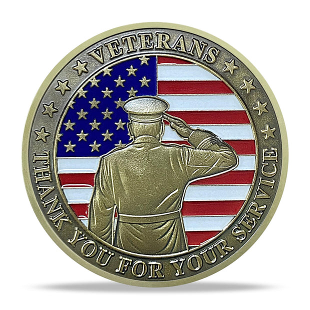 Military Veterans Thank You for Your Service Challenge Coin