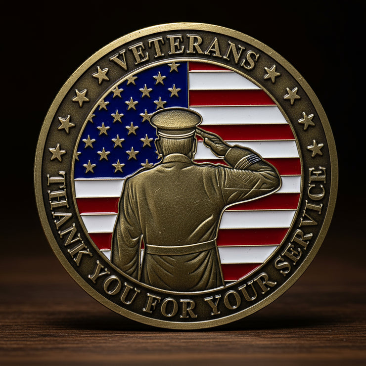 Military Veterans Thank You for Your Service Challenge Coin