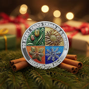 Delicate Four Seasons Christian Encourage Pocket Bible Verses Challenge Coin