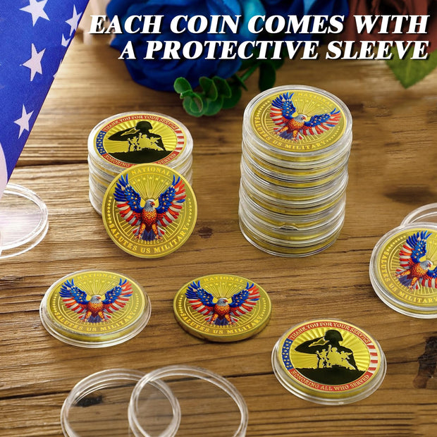 National Salutes US Military Veteran Challenge Coins