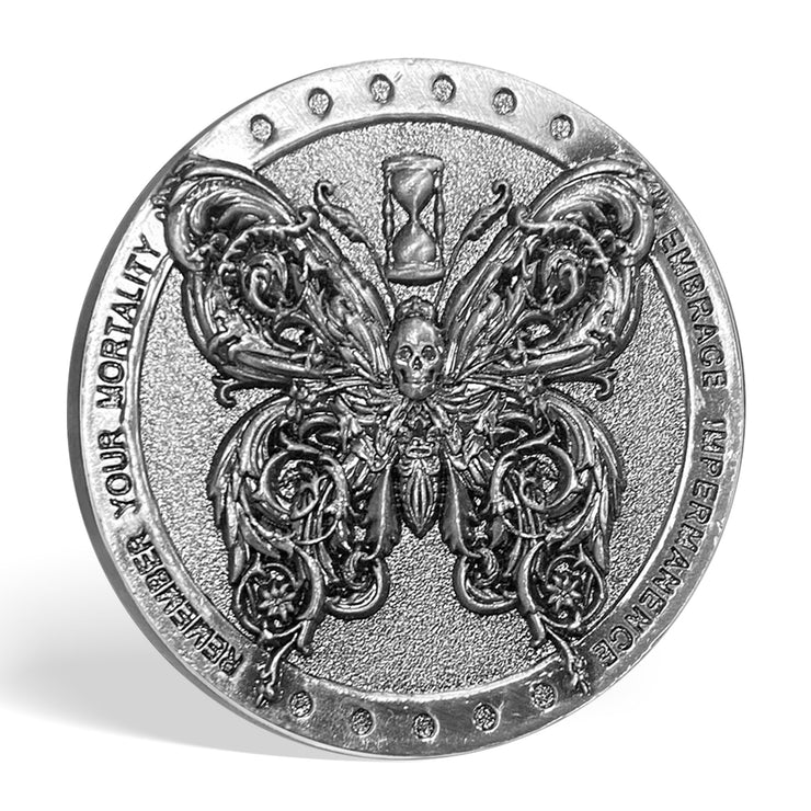 Memento Mori Coin Memento Vivere Skull Token Carpe Diem Reminder