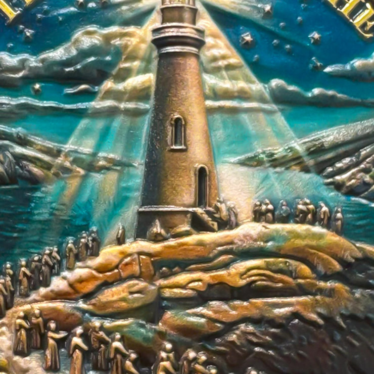 Crowd Lighthouse Religious Coin